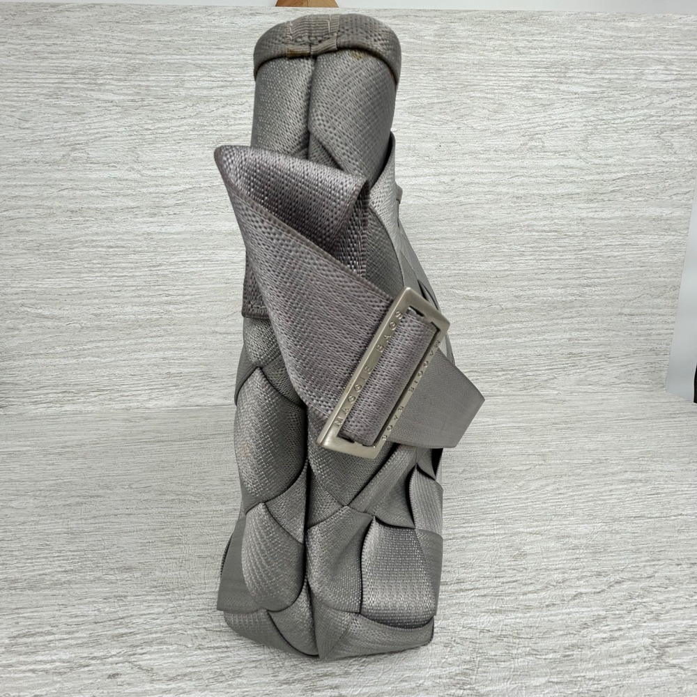 Maggie Bags Gray Crossbody Bag Seatbelt Purse‎ Woven Genuine Seat Belt Webbing - Picture 6 of 13